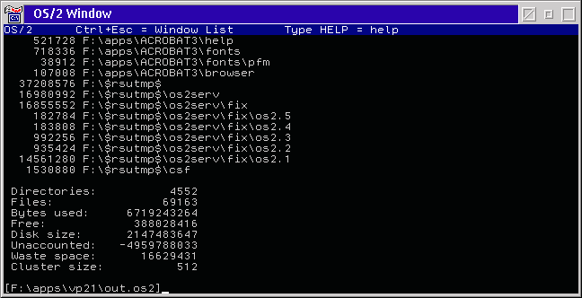 OS2 Window