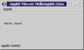 Figure 5. Applet Display