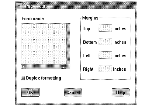 Application Page Setup Dialog