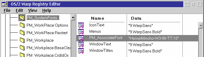 Setting PM_AssociateFont
