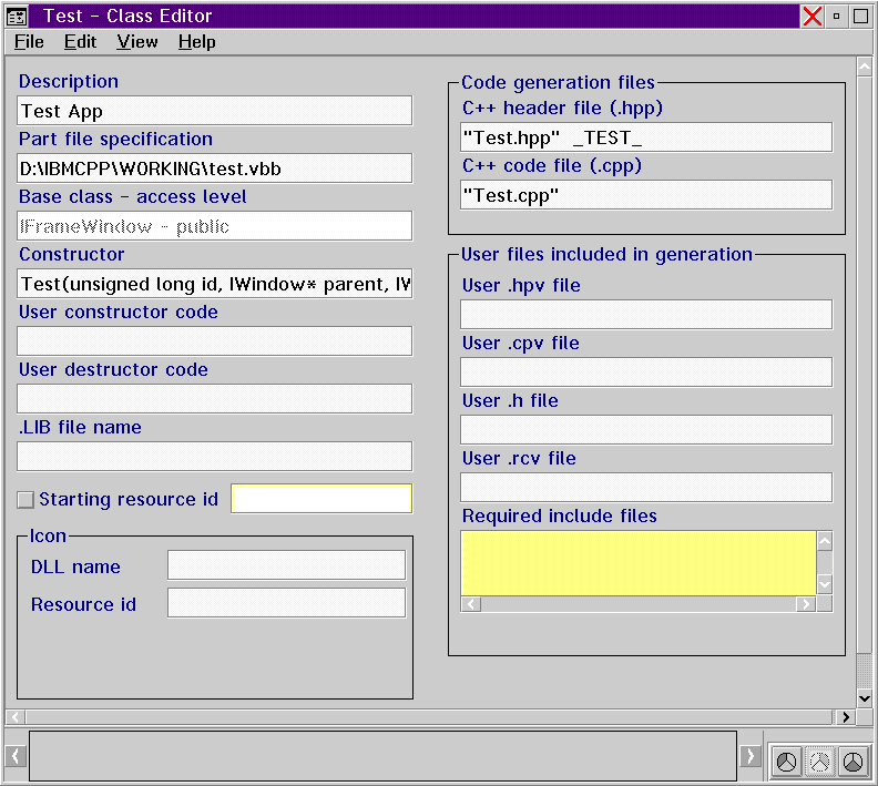 Class Editor