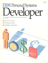 IBM Personal Systems Developer Winter 1992 Cover